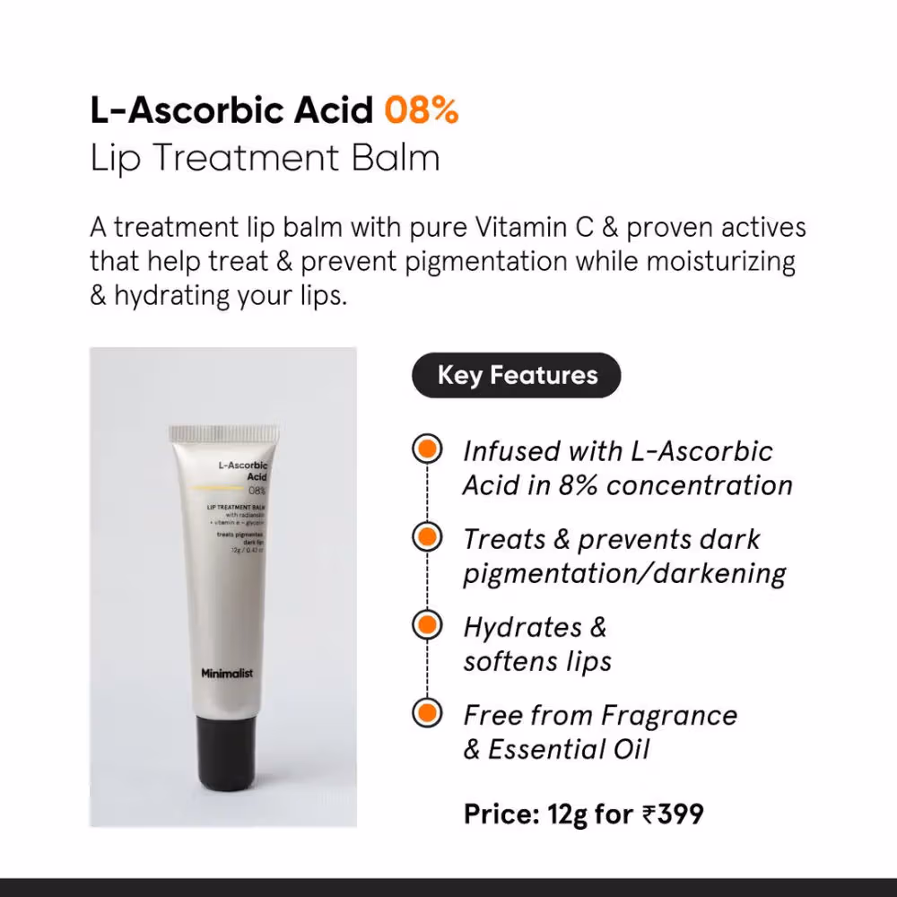 Minimalist - 8% L-Ascorbic Acid - Lip Treatment Balm