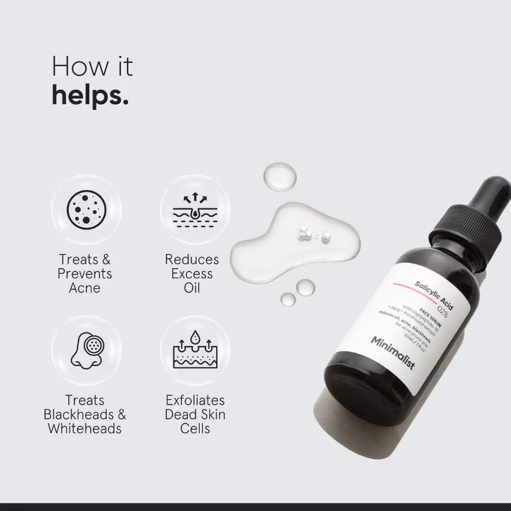 Minimalist - 2% Salicylic Acid - Face Serum - Blackheads & Whiteheads