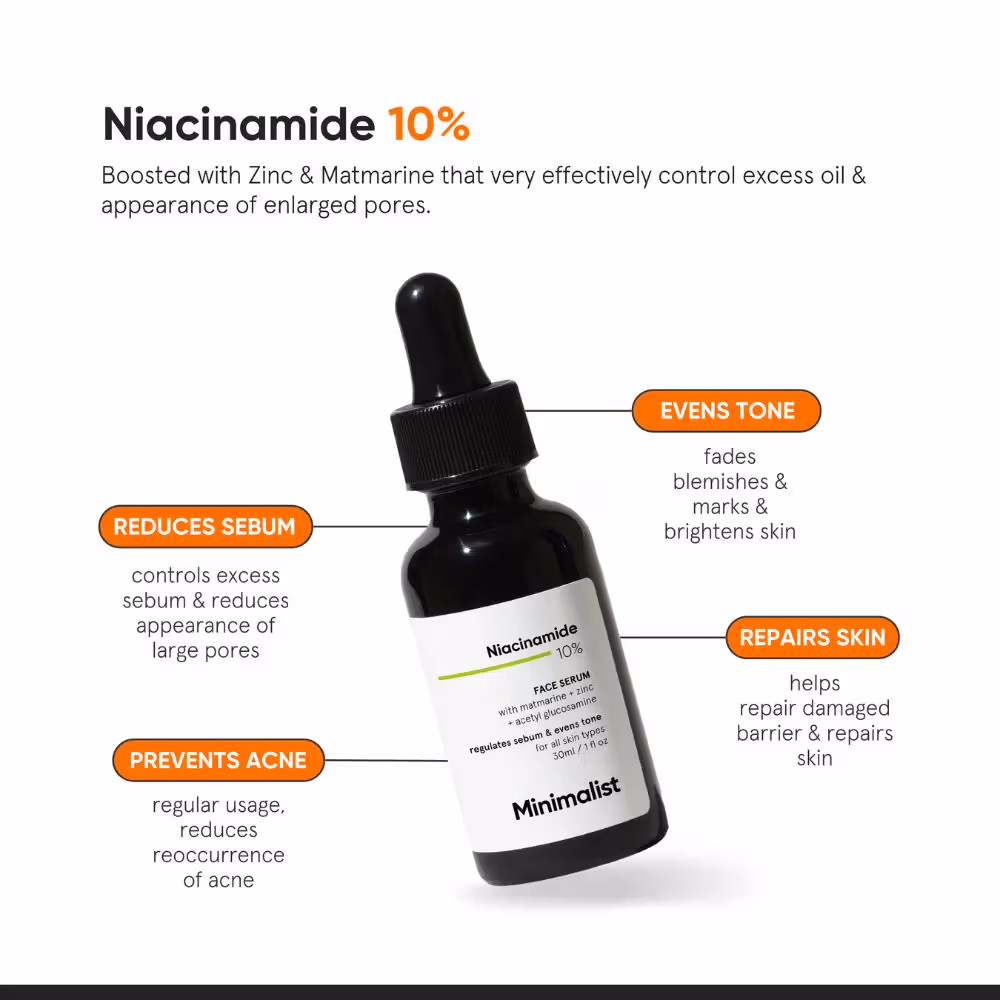 Minimalist - 10% Niacinamide - Face Serum - Matmarine + Zinc