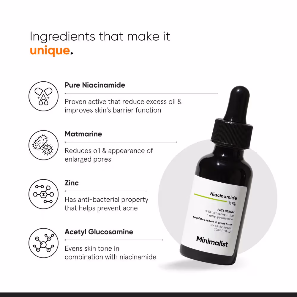 Minimalist - 10% Niacinamide - Face Serum - Matmarine + Zinc