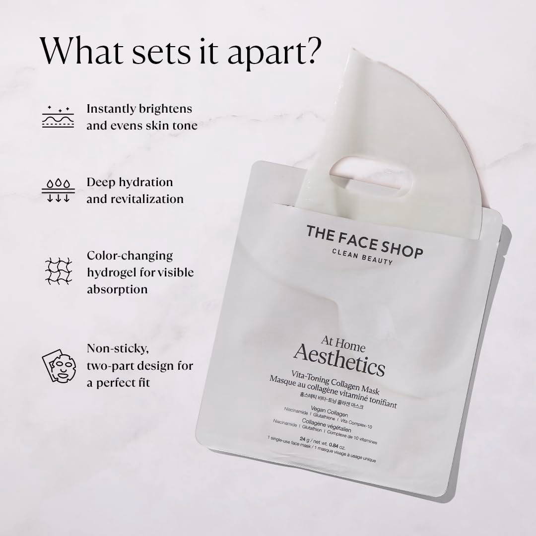 The Face Shop - Korean Hydro - Gel Sheet Mask - Vegan Collagen