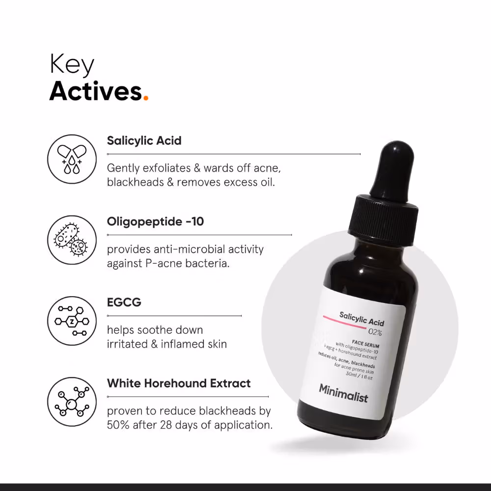 Minimalist - 2% Salicylic Acid - Face Serum - Blackheads & Whiteheads