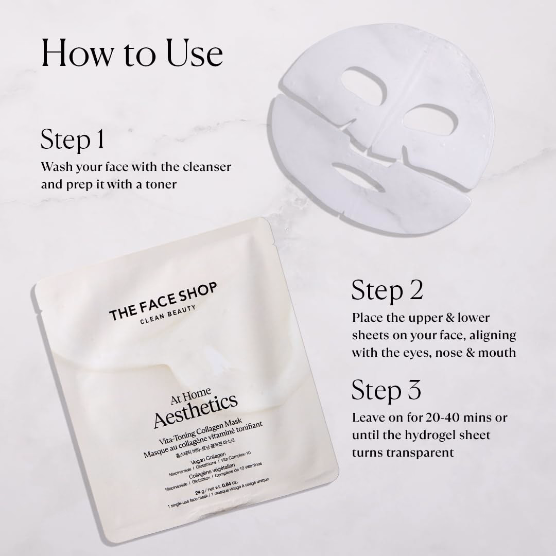 The Face Shop - Korean Hydro - Gel Sheet Mask - Vegan Collagen