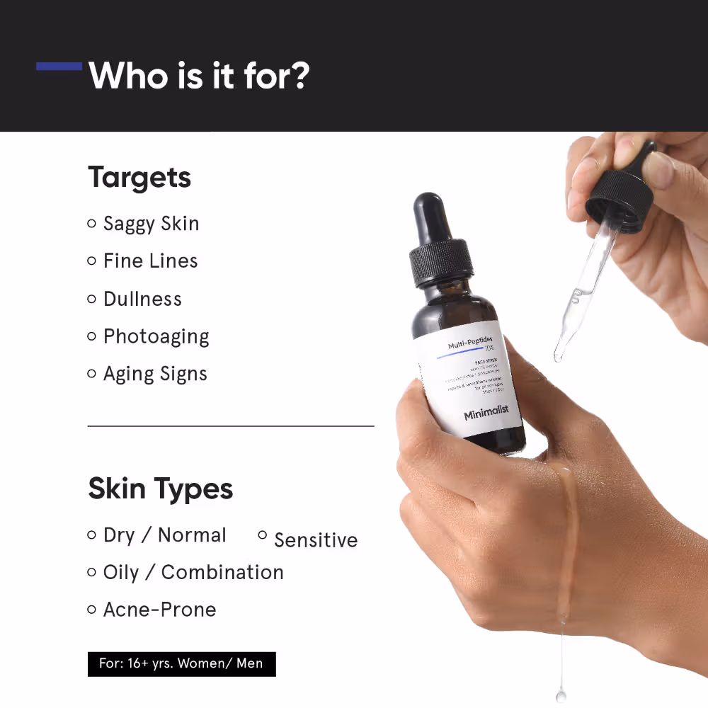 Minimalist - 10% Multi Peptide - Face Serum - Anti Aging & Collagen