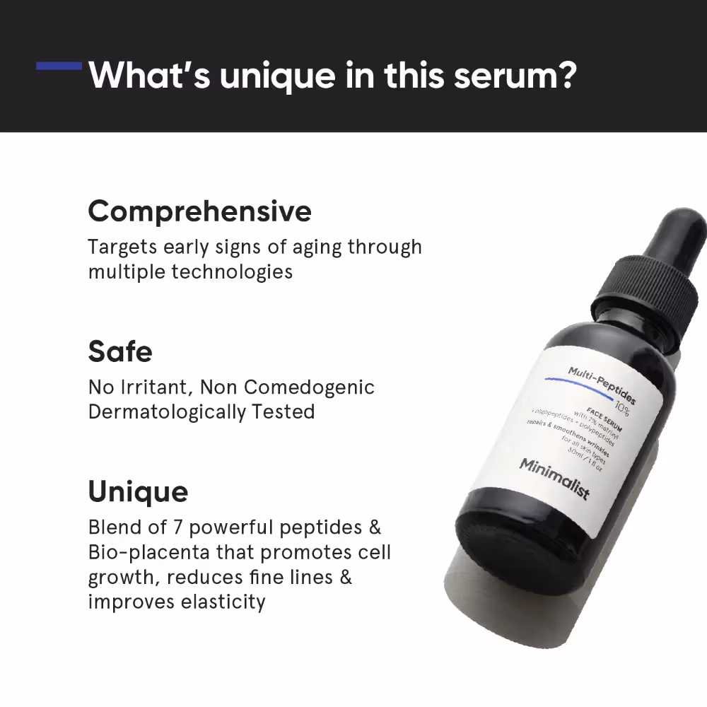 Minimalist - 10% Multi Peptide - Face Serum - Anti Aging & Collagen
