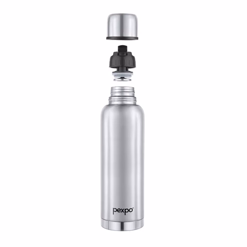 Pexpo - Extreme Thermos - Water Bottle - Hot & Cold Flask with Jute Bag