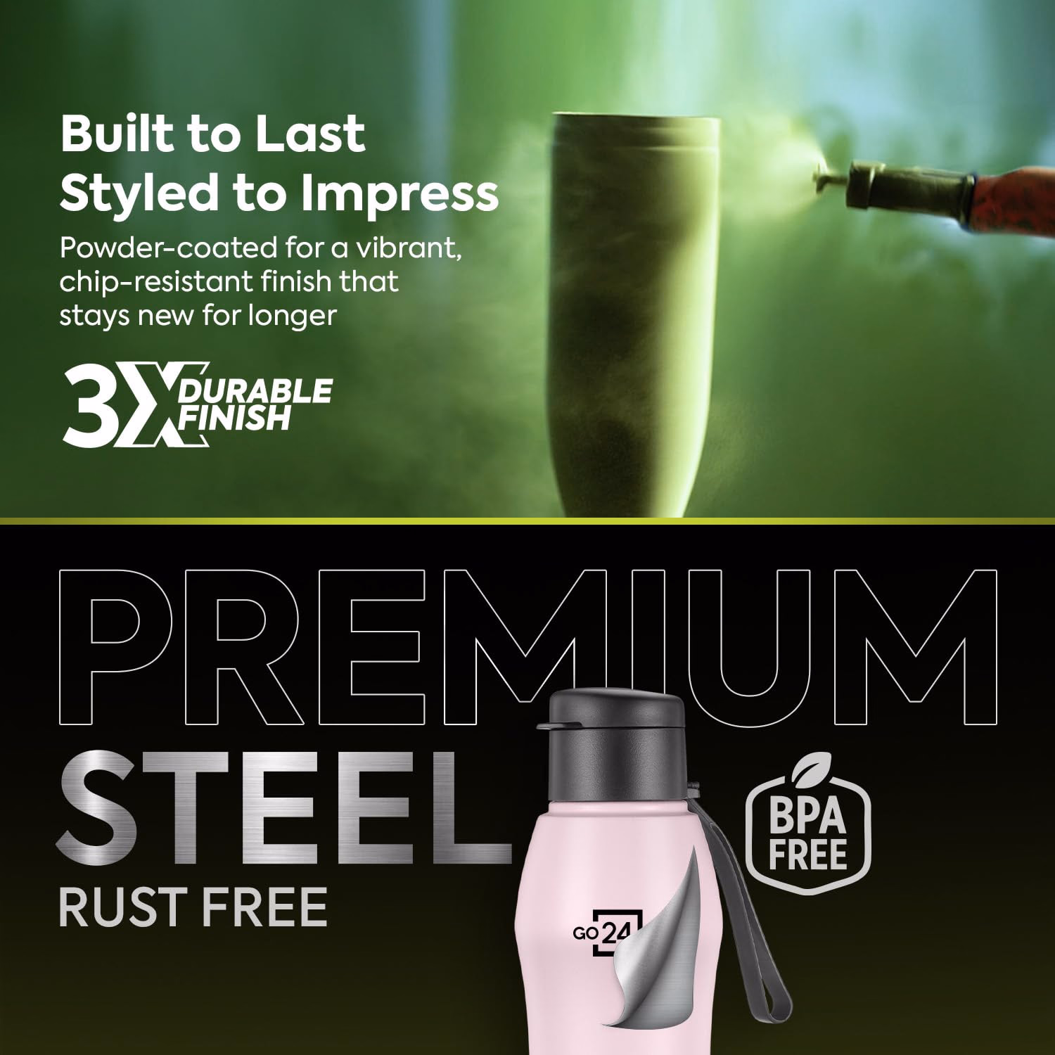Pexpo -  Georgia-1000 - Stainless Steel - Water Bottle