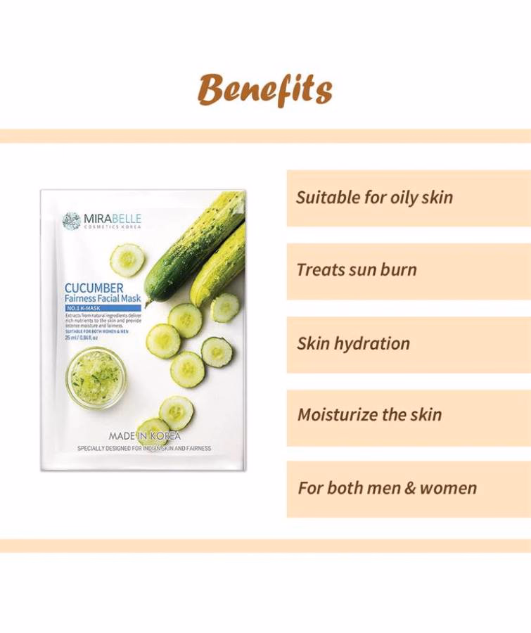 Mirabelle - Cucumber - Sheet Mask