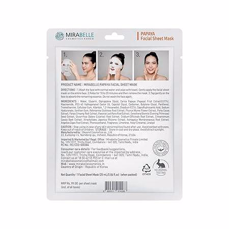 Mirabelle - Papaya - Sheet Mask