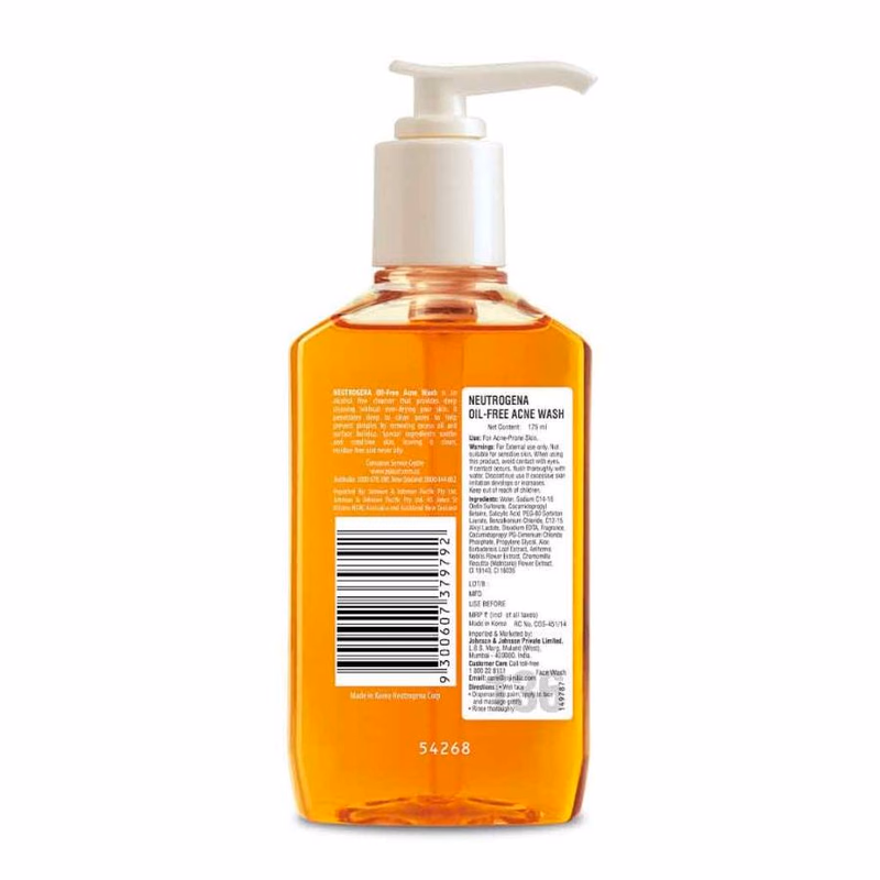 Neutrogena  - Oil Free Acne Wash - FACIAL CLEANSER