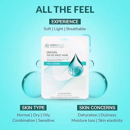 Mirabelle - Oxygen - Facial Sheet Mask