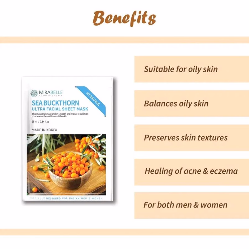 Mirabelle - Sea Buckthorn - Sheet Mask