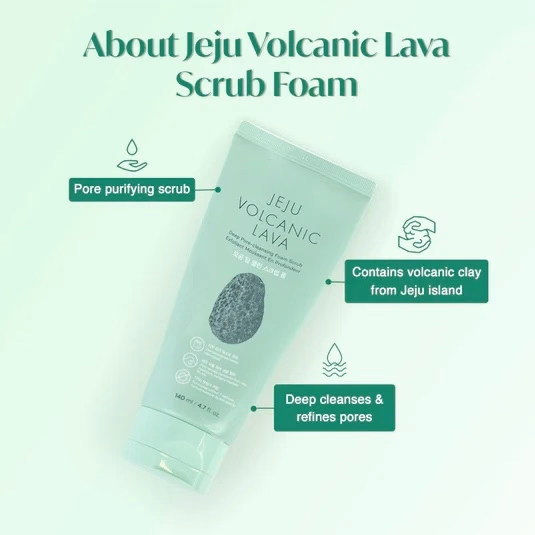 THE FACE SHOP - Jeju Volcanic Lava - Scrub Foam