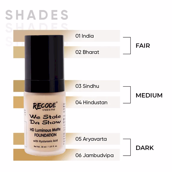 RECODE - 01 - HD Luminous Matte - Foundation