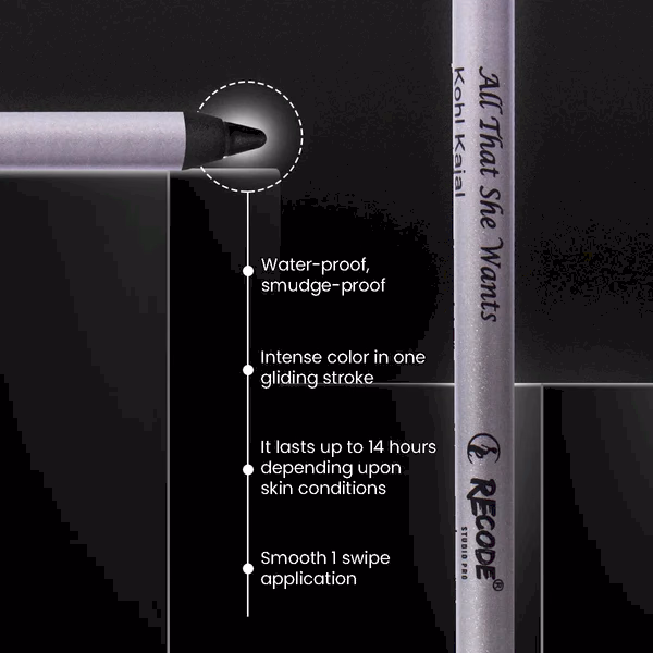 Recode - White - All That She Wants - Kohl Kajal Pencil