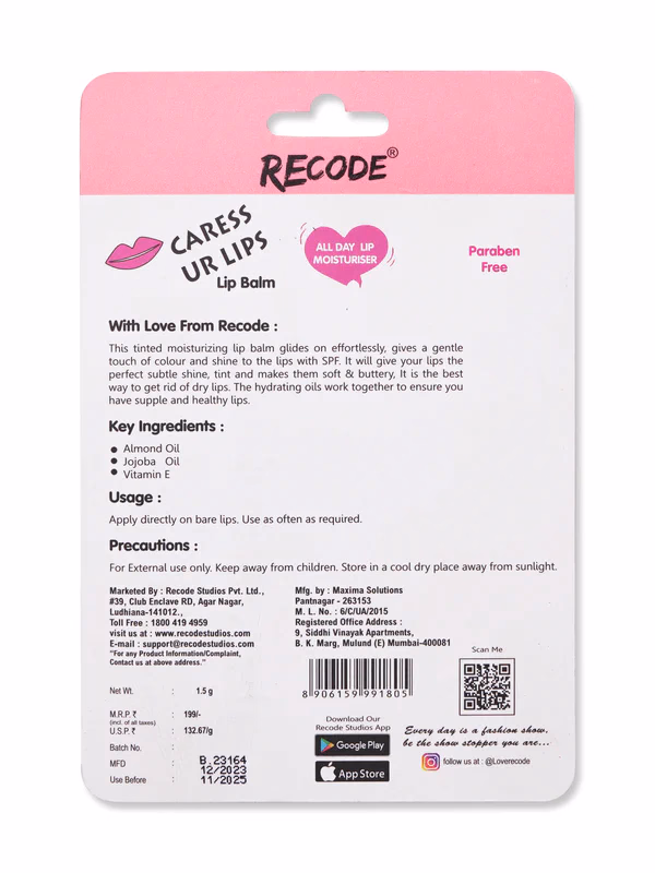 Recode -  Lip Balm - Heliotropium