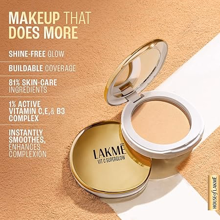 Lakme -  Vitamin C Superglow Skin  - Nude - Compact