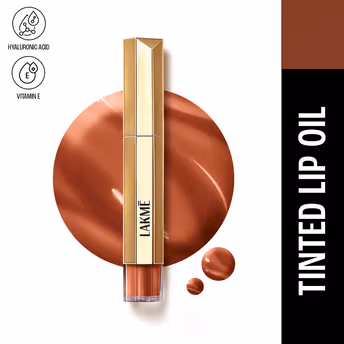 Lakme - 9to5 Overtime Shine Tinted Lip Oil  - COCOA TRUFFLE
