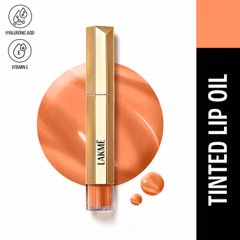 Lakme - 9to5 Overtime Shine Tinted Lip Oil  - CORAL CHARM