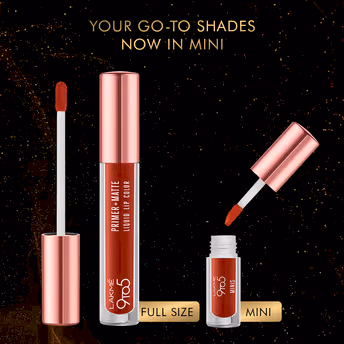 LAKME 9TO5 PRIMER + MATTE LIQUID LIPSTICK - MINIS - SCARLET