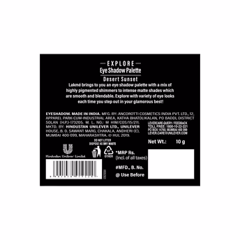 LAKME ABSOLUTE EXPLORE EYE SHADOW PALETTE - DESERT SUNSET