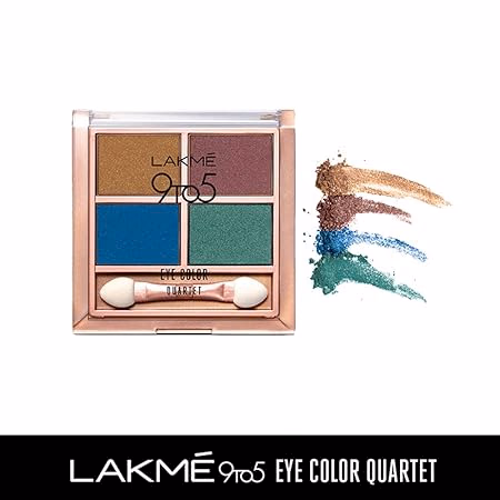 Lakme - 9 to 5 Eye Color Quartet Eye Shadow - ROYAL PEACOCK