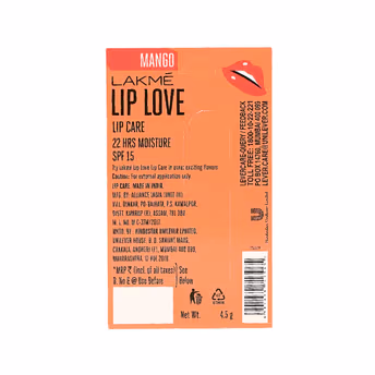 Lakme - Lip Love  Lip Balm  - Mango