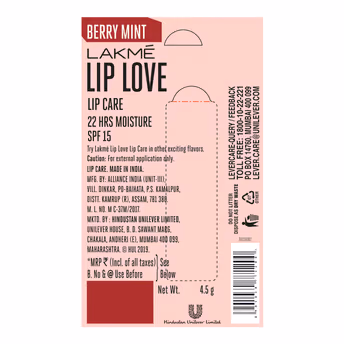 Lakme - Lip Love  Gelato Lip Balm  - Berry Mint