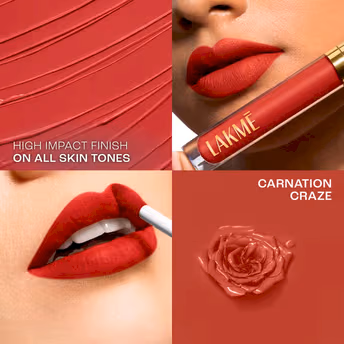 Lakme Rouge Bloom Matte Lip Liquid - Carnation Craze 101