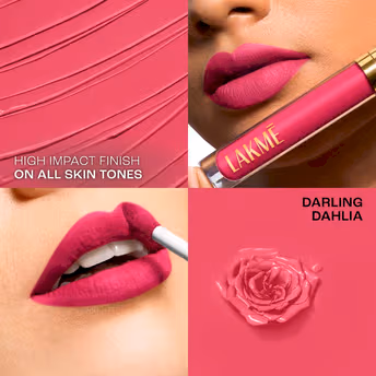 Lakme Rouge Bloom Matte Lip Liquid - Daring Dahlia 201