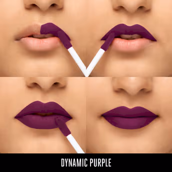 Lakme 9to5 Primer + Matte Liquid Lip Color - MM4 Dynamic Purple