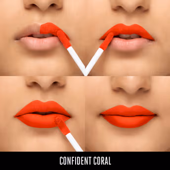 Lakme 9to5 Primer + Matte Liquid Lip Color - MO1 Confident Coral