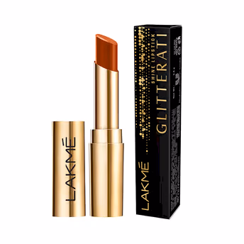 Lakme Glitterati Collection Shine Lipstick - Sand Nude