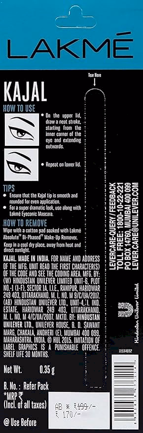 Lakme - Eyeconic KOHL - Sparkling Black