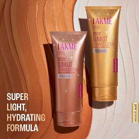 LAKME - LUMI LIT LOTION BODY HIGHLIGHTER & STROBE CREAM - GOLD GLAZE