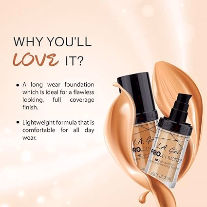 L.A Girl - White-lightener - Pro Coverage - HD Illuminating Liquid Foundation