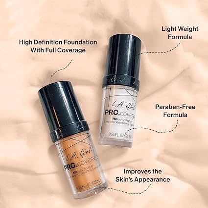 L.A Girl - White-lightener - Pro Coverage - HD Illuminating Liquid Foundation