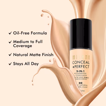 MILANI CONCEAL + PERFECT 2-IN-1 FOUNDATION + CONCEALER - 00 LIGHT NATURAL