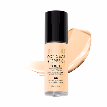 MILANI CONCEAL + PERFECT 2-IN-1 FOUNDATION + CONCEALER - 00 LIGHT NATURAL