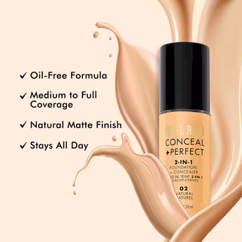 MILANI CONCEAL + PERFECT 2-IN-1 FOUNDATION + CONCEALER - 02 NATURAL