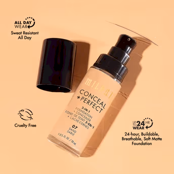 MILANI CONCEAL + PERFECT 2-IN-1 FOUNDATION + CONCEALER - 02 NATURAL