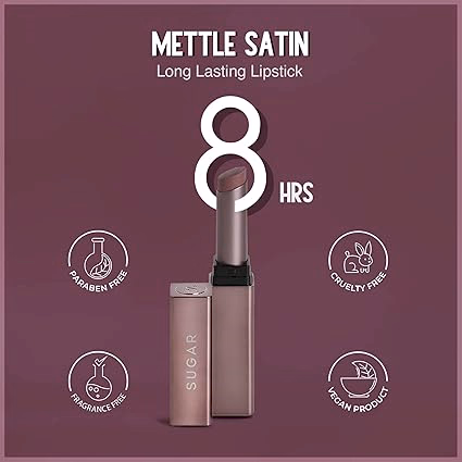 SUGAR Cosmetics Mettle Satin Lipstick -  07 Gabriella