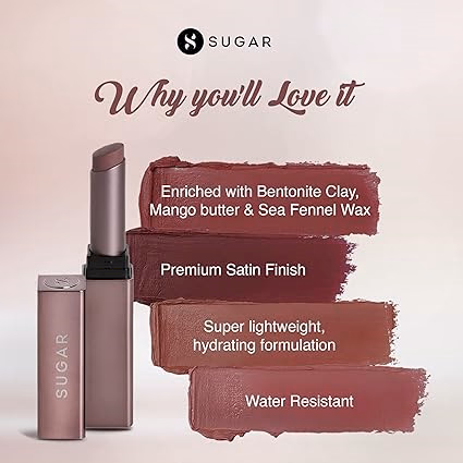 SUGAR Cosmetics Mettle Satin Lipstick -  07 Gabriella