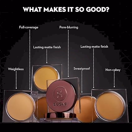 SUGAR Cosmetics Mettle Cream To Powder Foundation - 10 Latte