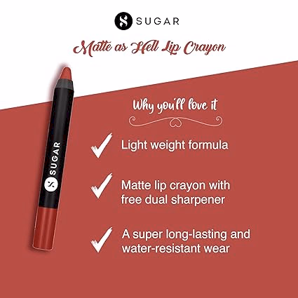Sugar - Jackie Brown - Matte As Hell Crayon Lipstick