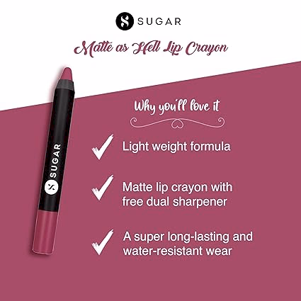 Sugar - Miss Rosa - Matte As Hell Crayon Lipstick