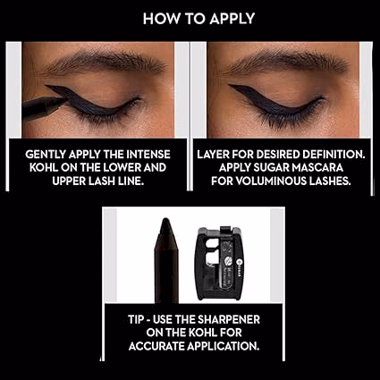 SUGAR Cosmetics Stroke Of Genius Heavy-Duty Kohl -  05 Black Magic