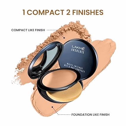 LAKME Showstopper Unreal Dual Cover Natural Pressed Powder