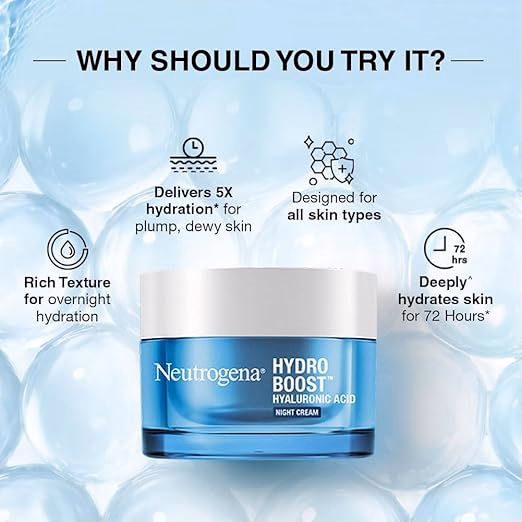 Neutrogena Hydro Boost Hyaluronic Acid Night Cream & Moisturizer