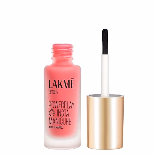 Lakme 9to5 Powerplay Insta-Manicure Nail Enamel - Pink Glow